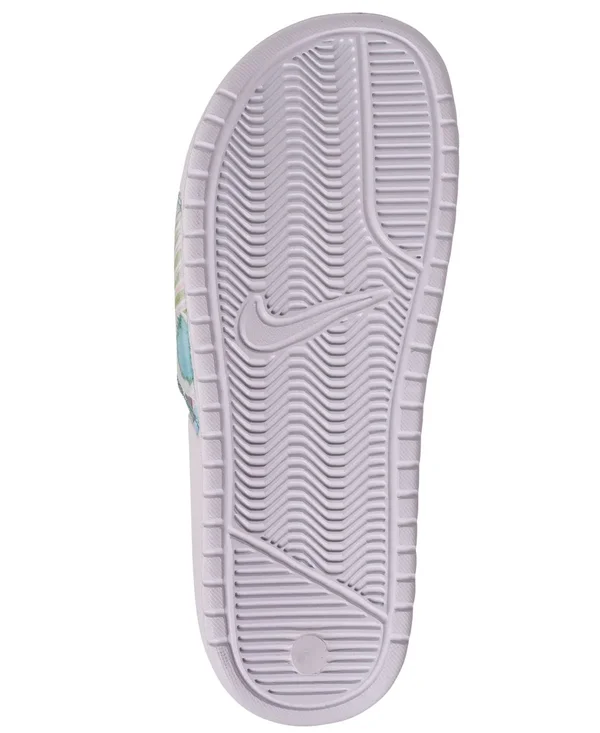 Nike Women's Benassi Just Do It Print Slides - White