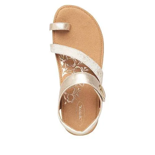 Aetrex Georgia Toe Loop Sandal Black - 8.5