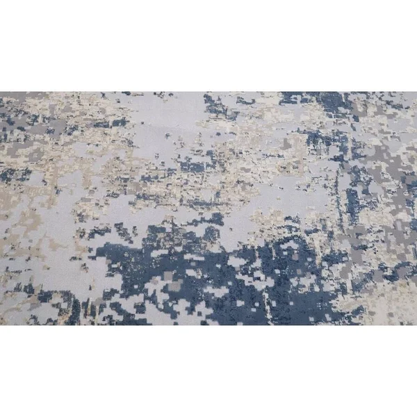 Modern Abstract Dakota Light Gray Blue Rug - 2&7x22 x 5&11x22