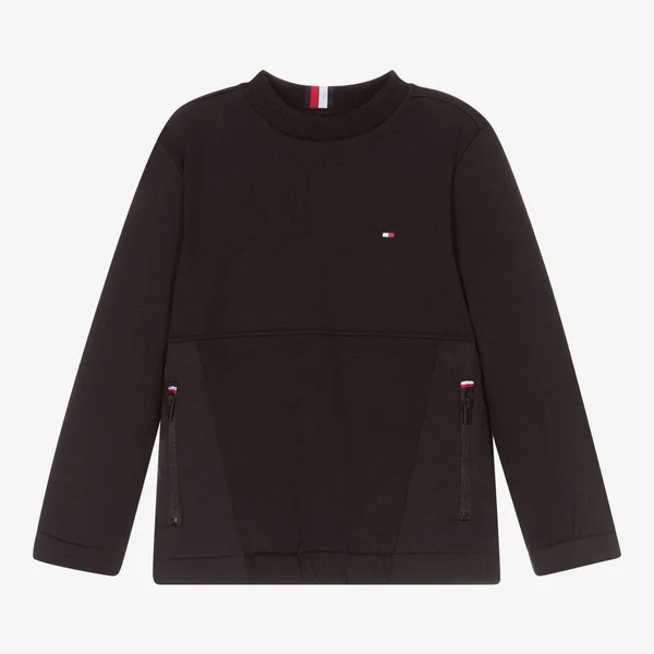 Tommy Hilfiger Teen Boys Black Sweatshirt - Size: 10 Year Kids from Childrensalon