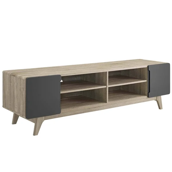 Carson Carrington Espoo 70-Inch Media Console TV Stand - N/A - Natural Gray