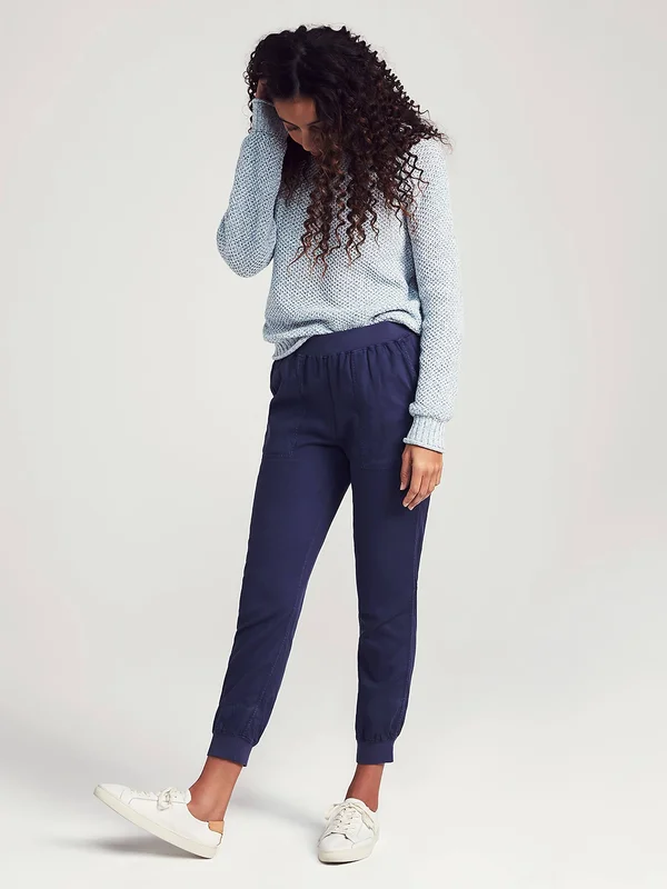 Faherty Women's Arlie Day Pants - Navy - Size 2XL, Cotton/Fabric/Linen