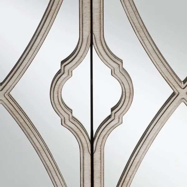 Studio 55D Nereo 30x22 Wide Silver 2-Door Accent Cabinet