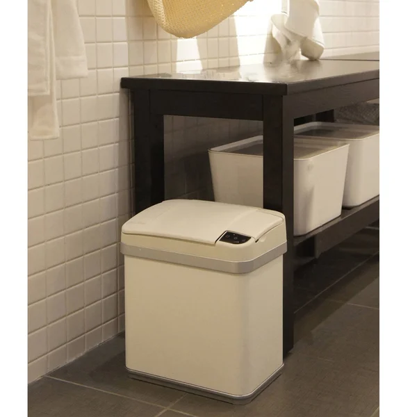 Halo Multifunction Sensor 2.5-Gallon Trash Can in White