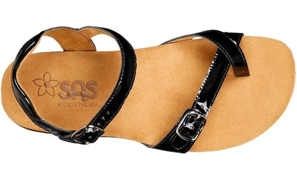 SAS Women's Pampa, Black Patent Size: 8 M
