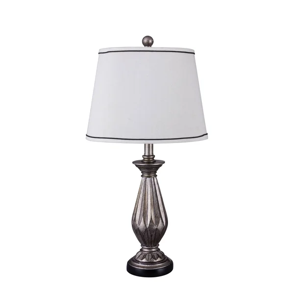 Fangio Lighting 26in. Antique Resin Table Lamp Silver