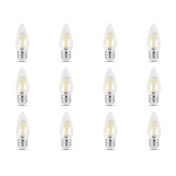 Feit Electric 25-Watt Equivalent (2700K) B10 Dimmable Filament LED Clear Glass Light Bulb, Soft White (12-Pack)