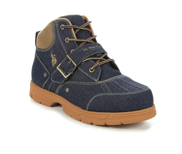 Men's US Polo Assn Kedge Lace-Up Boots in Denim Size 8 Medium