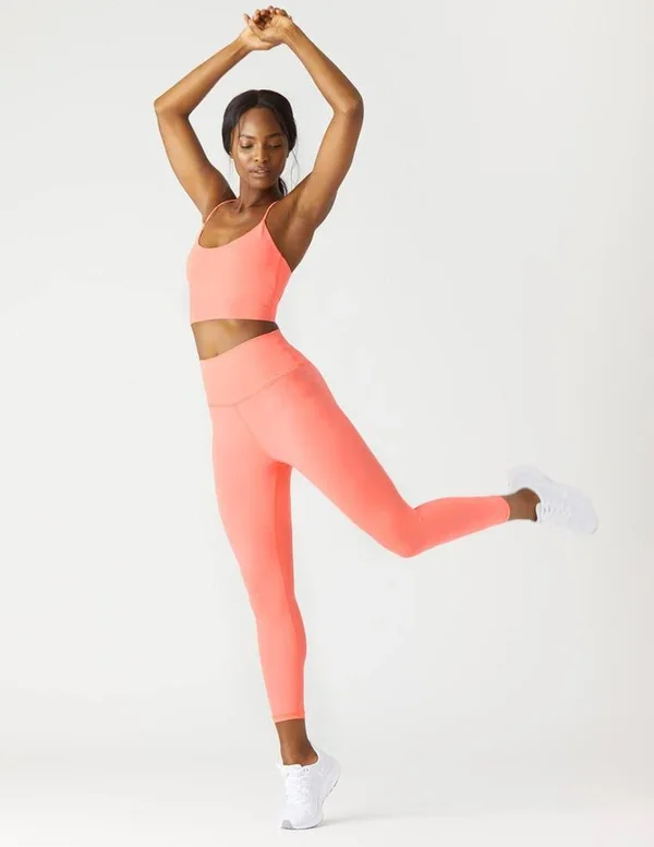 Glyder High Waist Pure 7/8 Legging: Hot Coral, Xxs, Hot Coral