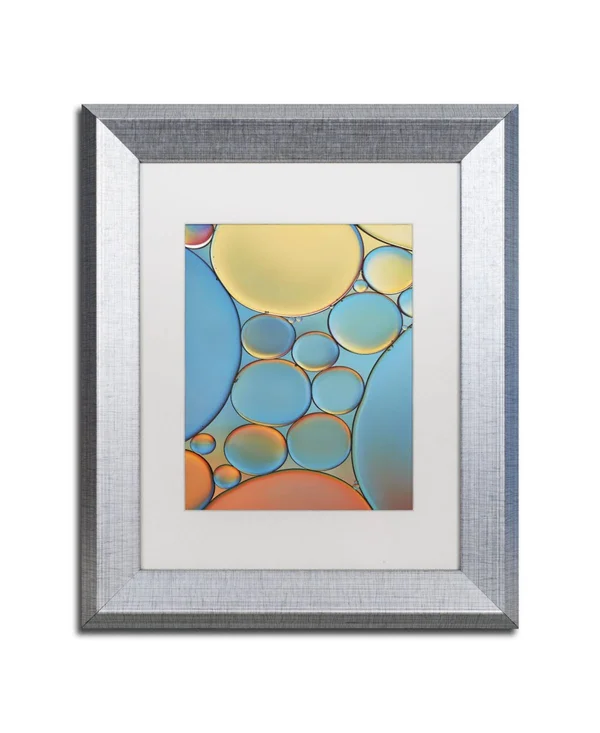 Trademark Fine Art Blue and Apricot Drops by Cora Niele Framed Photographic Print - Size: 14x22 H x 11x22 W x 0.5x22 D - Frame Co