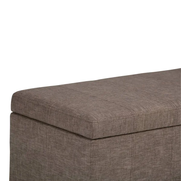 Simpli Home Amelia Storage Ottoman Bench - Tanners Brown