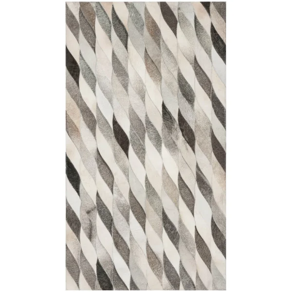 Safavieh Studio Leather STL701A 2&3x22 x 7&0x22 Runner Ivory, Grey Area Rug