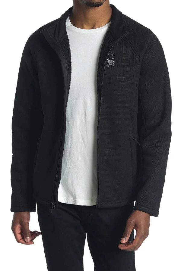 Spyder Mens Stellar Full Zip Jacket - M, Black