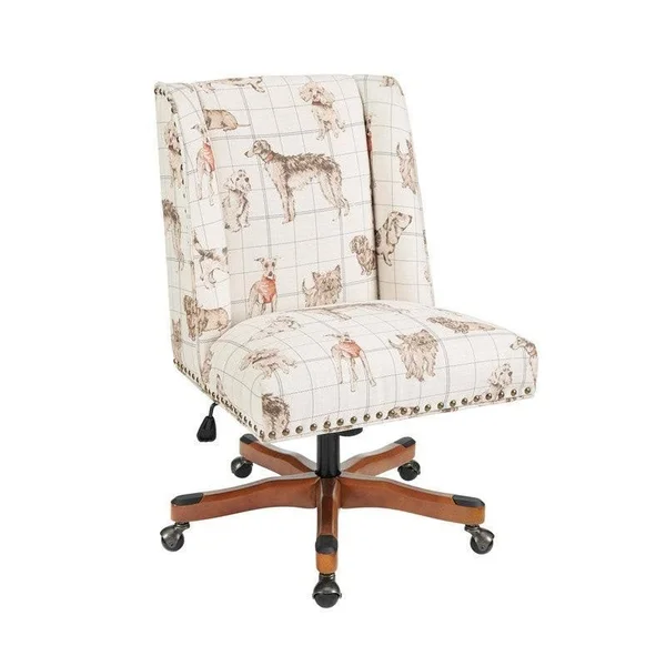 Linon Violet Home Office Chair Cream
