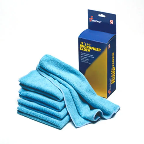 Ability One Medium Duty - Microfiber Cloth, Blue - 5 pack