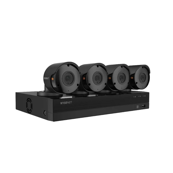 Wisenet 8-Channel 4-Camera 4K Security System with 1TB HDD DVR