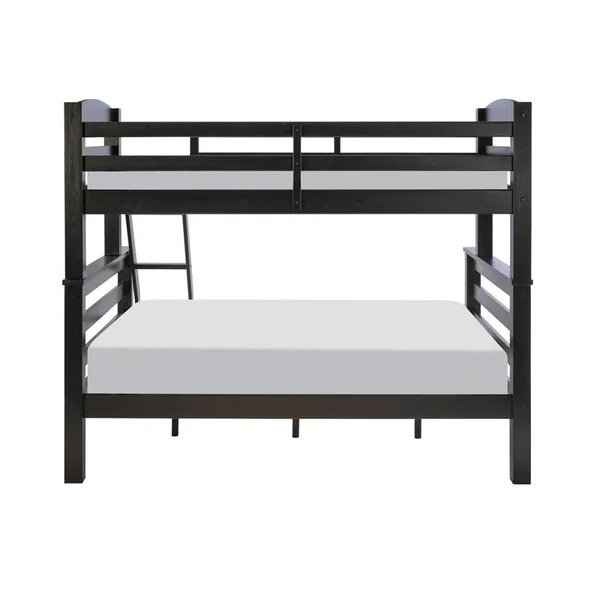 Powell Levi Twin Full Bunk Bed - Black, 81" x 58