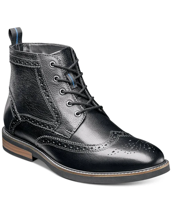 Men's Nunn Bush Odell Wingtip Chukka Boot, Size: 10, Black