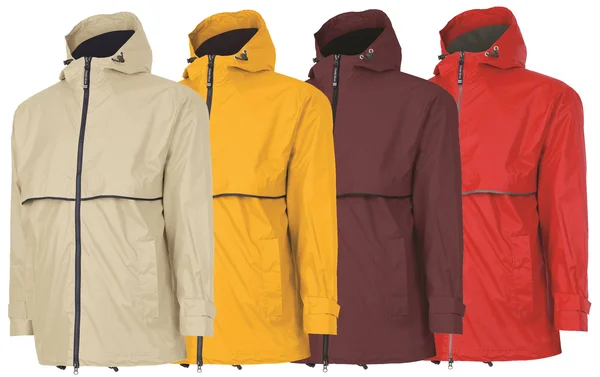 Charles River Apparel Men's New Englander Rain Jacket Black, Grey Xs