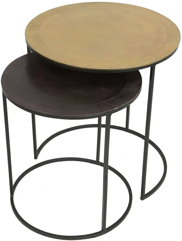 Riverside Furniture Yasmine Mixed Metal 2 Piece Nesting End Table