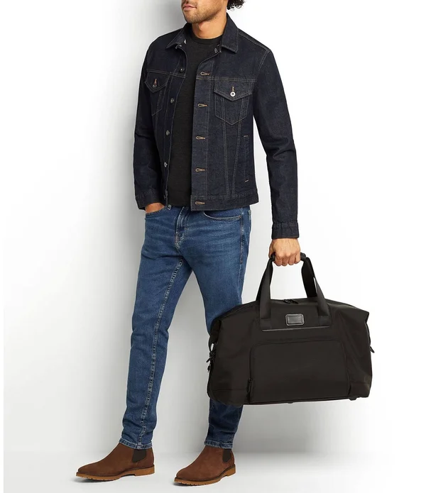 Tumi Alpha 3 Black Double Expansion Travel Satchel