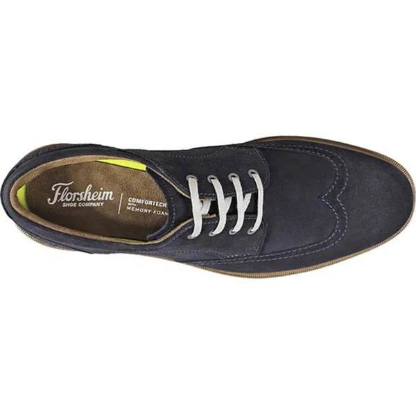 Florsheim Men's Astor Wingtip Oxford - Size: 10.5, Navy Suede