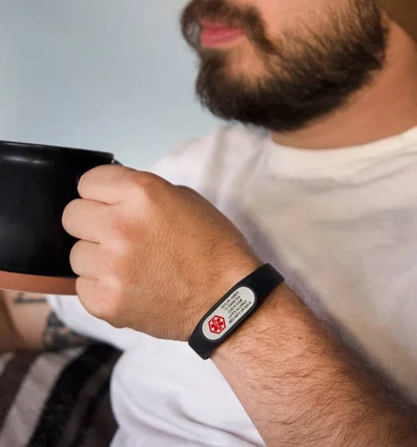 Sportfit Tech Med ID Band in Black - Lauren's Hope