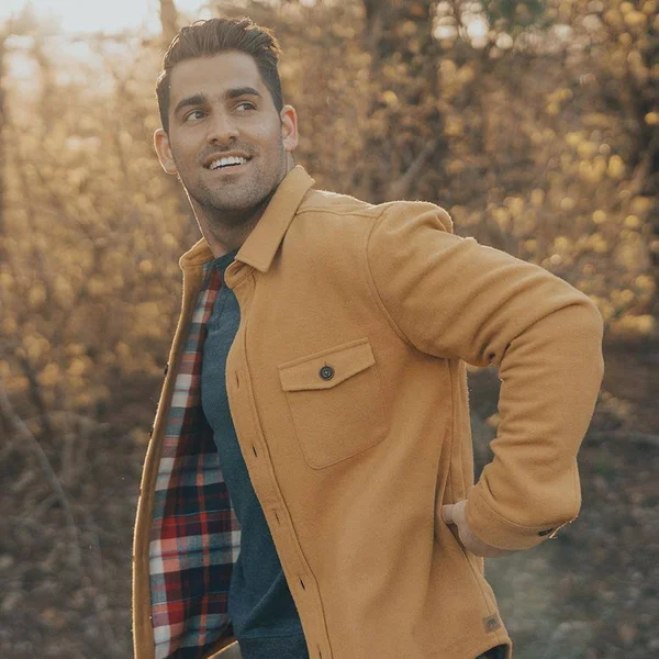 The Normal Brand Brightside Flannel Lined Jacket - Red - XXL