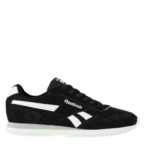 Reebok Royal Glide Ripple Shoes Black White - 48.5