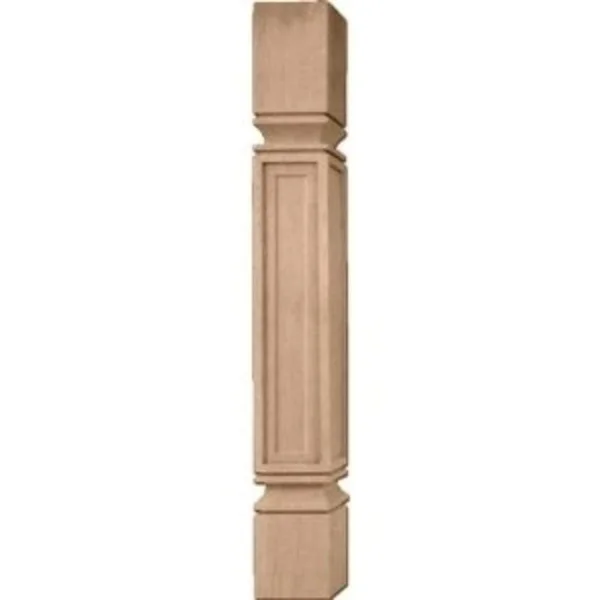 Ekena Millwork COL03X03X35KERW 3 3/4-Inch W x 3 3/4-Inch D x 35 1/2-Inch H Kent Raised Panel Cabinet Column, Rubberwood