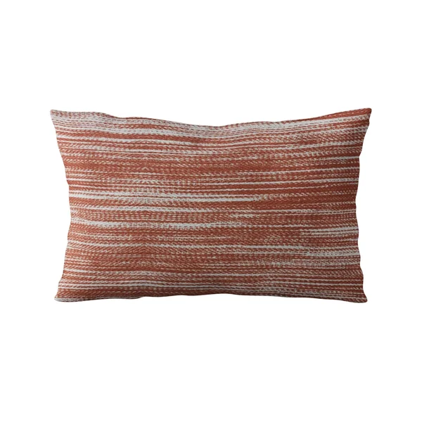 Plutus 20x22 x 30x22 Shower Stripe Luxury Throw Pillow in Red and Beige