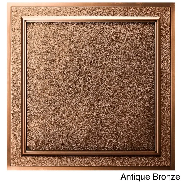 uDecor Terrace 24-Inch Ceiling Tiles (Pack of 10) Antique Nickel