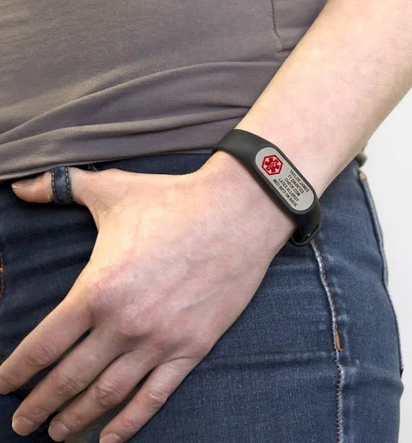 Sportfit Tech Med ID Band in Black - Lauren's Hope
