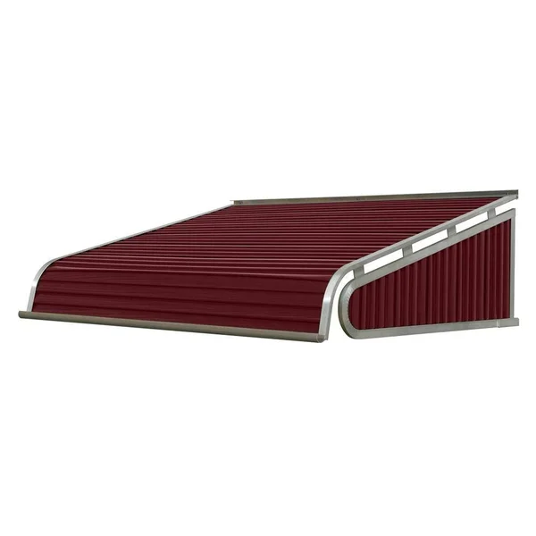 NuImage Awnings 1500 48-in Wide x 60-in Projection Burgundy Solid Fixed Door Awning in Red - K151004816