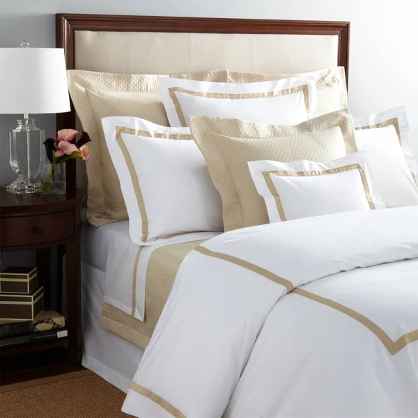 Matouk Lowell - Full/Queen Duvet Cover, Charcoal