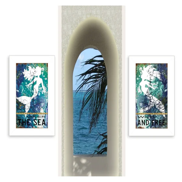 Under The Sea 2-Piece Vignette by Cindy Jacobs, White Frame