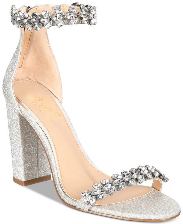 Jewel Badgley Mischka Mayra Silver, Women's, Size: 8