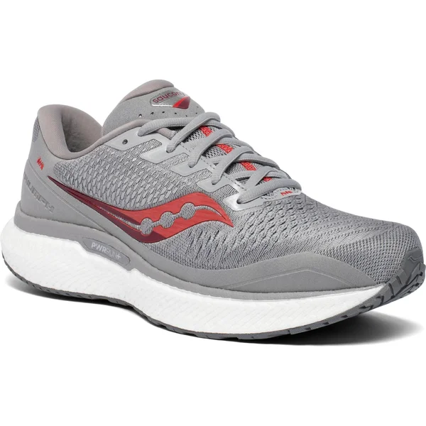 Men's Saucony Triumph 18 - Alloy/Red - Size 8.5