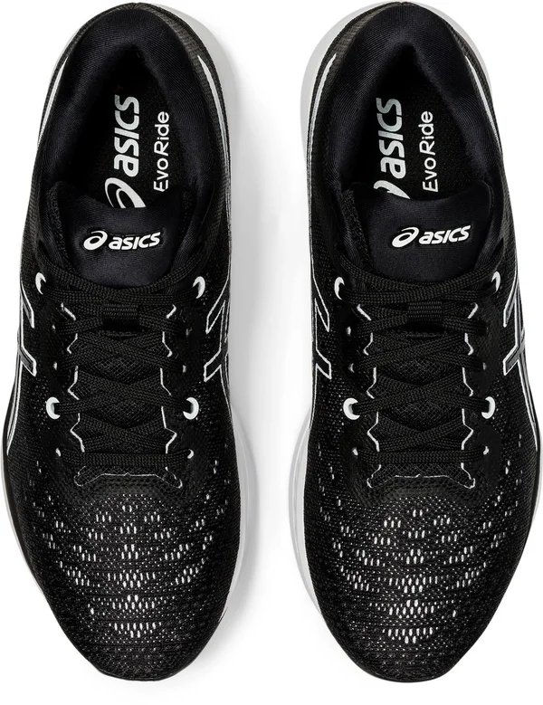 Asics EvoRide Running Shoes Ladies, Size 7, Black/White