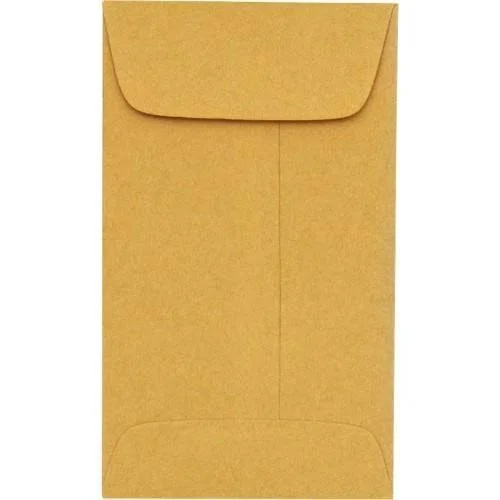 00 Coin Envelopes 1-11/16 x 2-3/4 24lb. Brown Kraft 1000 Qty.