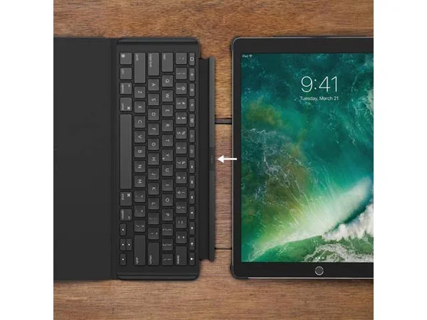 Logitech Slim Combo Keyboard/Cover Case for 26.7 cm (10.5x22) iPad Pro - Black