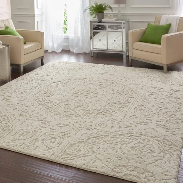 Mohawk Home Francesca Cream 6 ft. 6 in. x 9 ft. 6 in. Area Rug - Ivory