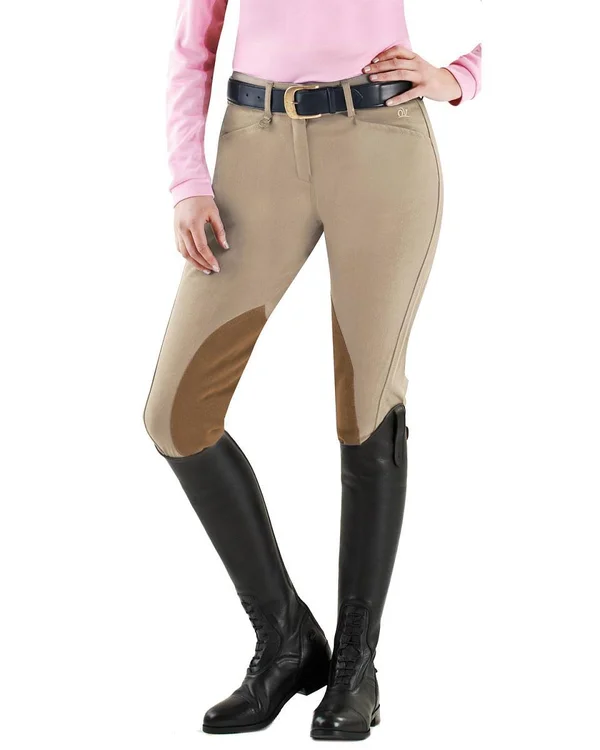 Ovation Euroweave DX Taylored Front Zip Knee Patch Breeches
