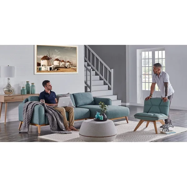 Kardiel ONVI 32x22 Fabric Ottoman ONVI.L, Sledge