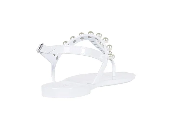 Stuart Weitzman Goldie Jelly - White - Flat Sandals