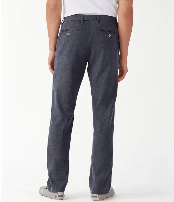 Tommy Bahama Big Tall Havana Herringbone Flat-Front Pants - 44 30