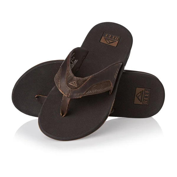 Reef Men's Leather Fanning Brown - 9