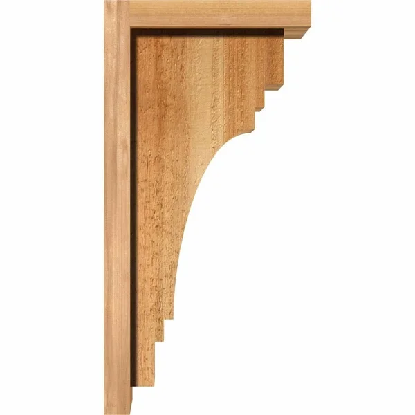 8x22W x 14x22D x 26x22H Pescadero Rough Sawn Corbel w/Backplate, Western Red Cedar