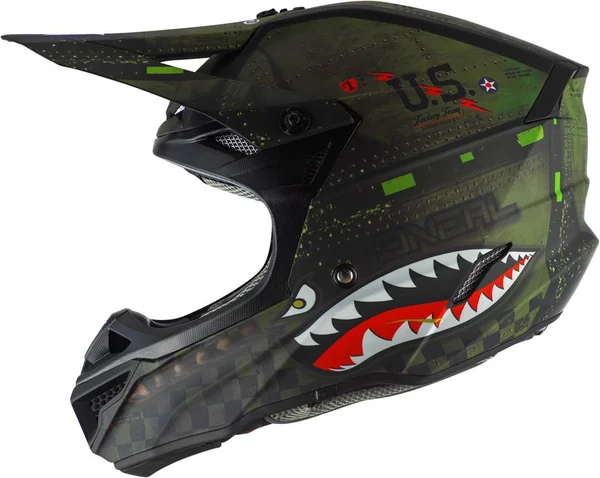 O&Neal 5 Series Warhawk Helmet - Black/Green - XL