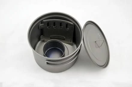 TOAKS Titanium Alcohol Stove and 900ml Pot Cook System CS-04